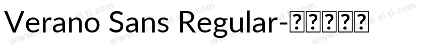 Verano Sans Regular字体转换